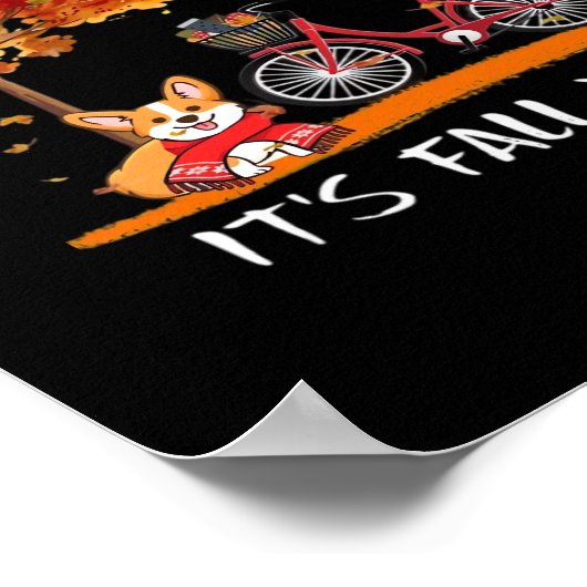 Herbst Y’all Cardigan Dog Autumn Design Funny G Poster (Ecke)