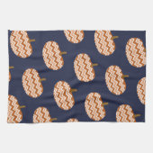 Herbst Zickzack Pumpkins & Navy Geschirrtuch (Horizontal)