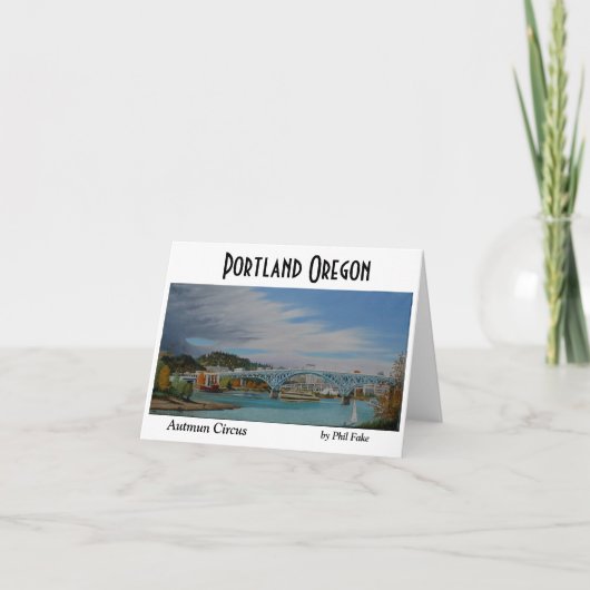 Herbst-Zirkus notecard Karte (Vorderseite)