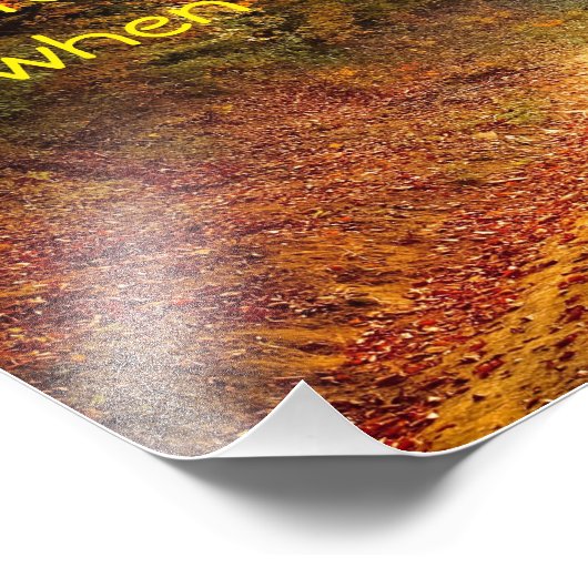 Herbst-Zitat Fotodruck (Ecke)