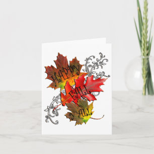 Herbst-Zitat Glücklicher Herbst euch allen Karte