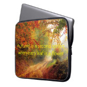 Herbst-Zitat Laptopschutzhülle (Vorderseite Links)