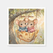 Herbst-Zwillinge-Baby-Party Serviette (Vorderseite)