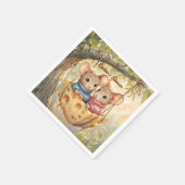 Herbst-Zwillinge-Baby-Party Serviette (Ecke)