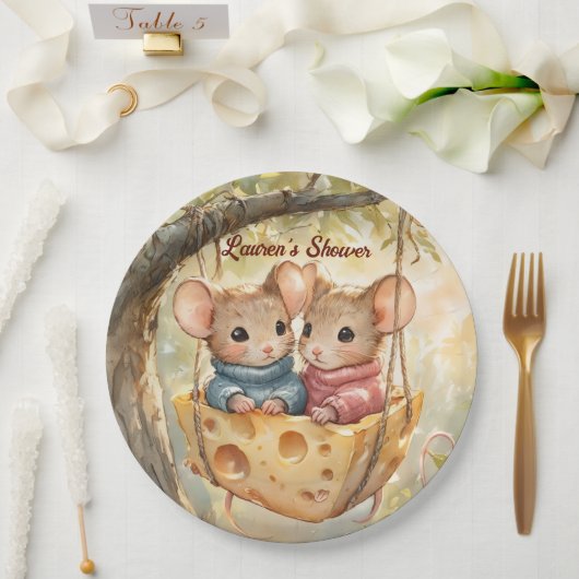 Herbst-Zwillinge-Baby-Party-Teller Pappteller (Hochzeit)