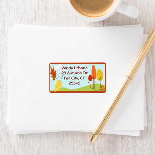 Herbstadresse Adressaufkleber (Insitu)