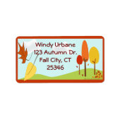 Herbstadresse Adressaufkleber (Vorne)