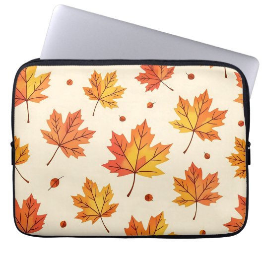 Herbstahornblätter-Fallmuster Laptopschutzhülle (Vorderseite)
