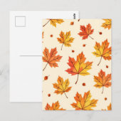 Herbstahornblätter-Fallmuster Postkarte (Vorne/Hinten)