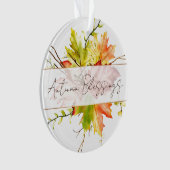 Herbstahornblätter mit individuellem Text Ornament (Vorderseite)