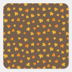 Herbstahornblätter Quadratischer Aufkleber