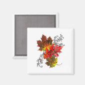 Herbstangebot glücklich Fall Y'all Magnet (Vorderseite/Rückseite)