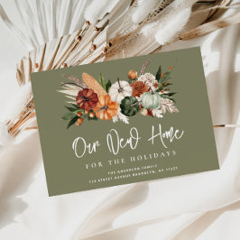 Herbstankündigung für Erntedank Postkarte