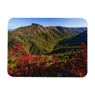 Herbstansicht der Linville Gorge, oft auch genannt Magnet