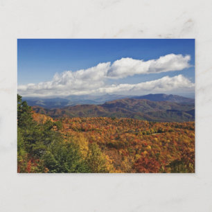 Herbstansicht der südlichen Appalachen Postkarte