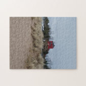 Herbstansicht Marquette Hafen Leuchtturm Puzzle (Horizontal)