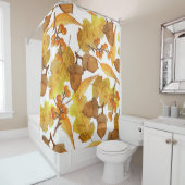 Herbstanzeigen: Design des Aquarellfarben-Erntedan Duschvorhang (Beispiel)