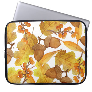 Herbstanzeigen: Design des Aquarellfarben-Erntedan Laptopschutzhülle
