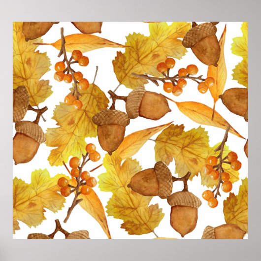 Herbstanzeigen: Design des Aquarellfarben-Erntedan Poster (Vorne)