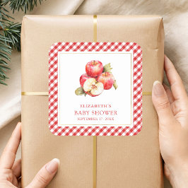 Herbstapel unserer Augenspülung Quadratischer Aufkleber