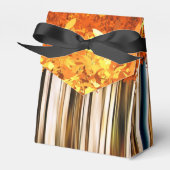 Herbstapelbaumwald Moderne Wälder orange grau Geschenkschachtel (Vorderseite)