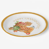 Herbstäpfel, Apfelkuchen, Kaffee Pappteller (Schrägansicht)