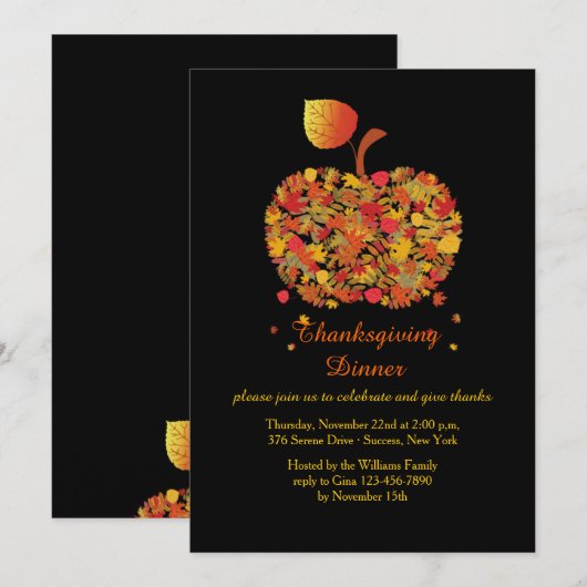 Herbstappung Einladung (Vorne/Hinten)