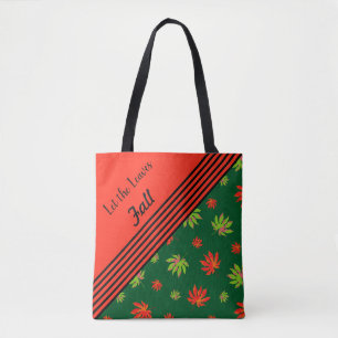 Herbstaralia-Blätter auf dunkelgrünem Hintergrund Tasche