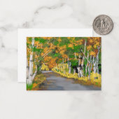 Herbstaspekt - Länderunterschied Mitteilungskarte (Vorderseite/Rückseite Beispiel)