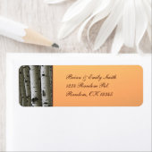 Herbstaspen rustikale Rücksendeadressen-Aufkleber (Insitu)