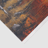 Herbstasphaltierte Wälder und Berge Landschaft Seidenpapier (Ausschnitt)