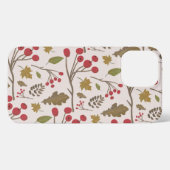 Herbstästhetische Blätter grün-braun-orange iPhone Hülle (Rückseite (Horizontal))