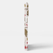 Herbstästhetische Blätter grün-braun-orange iPhone Hülle (Rechte Seite)