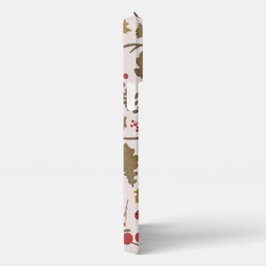 Herbstästhetische Blätter grün-braun-orange iPhone Hülle (Rechte Seite)