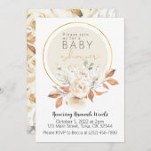 Herbstästhetische Herbstdusche Einladung (Vorne/Hinten)