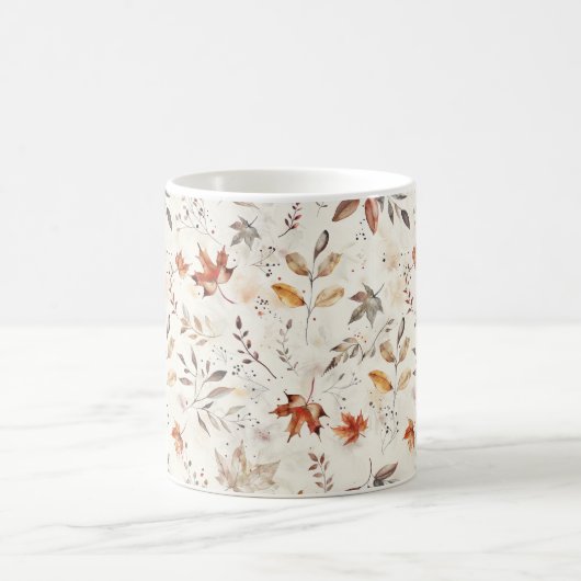 Herbstästhetisches Muster für Hübsche Herbstlaube Kaffeetasse (Mittel)