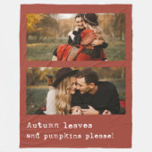 Herbstästhetisches Terracotta-Foto Fleecedecke (Vorderseite)