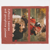 Herbstästhetisches Terracotta-Foto Fleecedecke (Vorderseite (Horizontal))