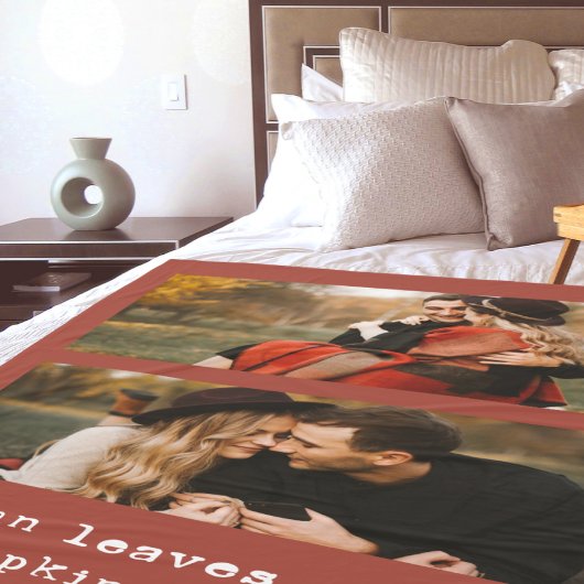 Herbstästhetisches Terracotta-Foto Fleecedecke