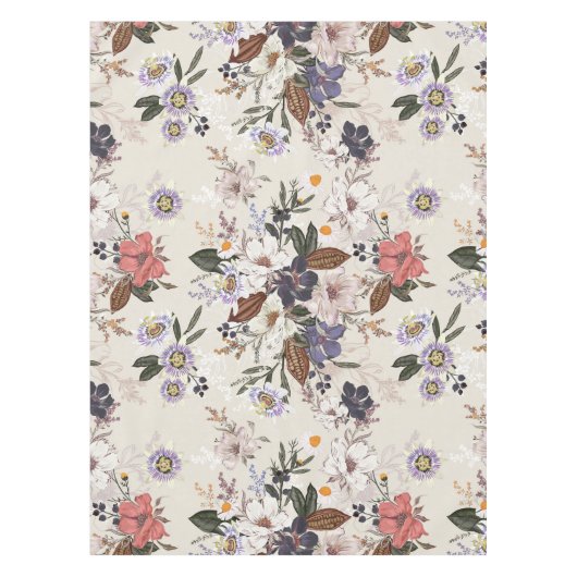 Herbstatmung Nahtlose Blume Muster Tischdecke (Vorderseite)