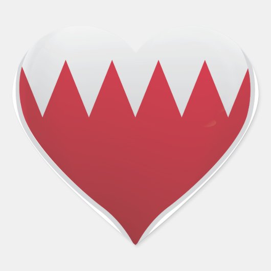 Herbstaufkleber der Flagge Bahrains Liebe Herz-Aufkleber (Vorderseite)