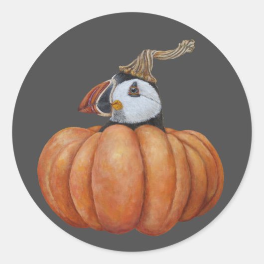 Herbstaufkleber finden runder aufkleber (Vorderseite)