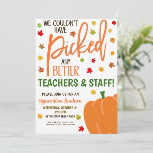 Herbstaufwertung Einladung (Stehend Vorderseite)