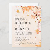 Herbstausfälle bei Einladung zur Hochzeit von Lieb (Vorne/Hinten)