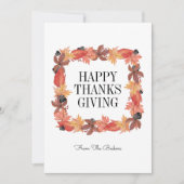 Herbstausgabe Glückwunschkarte Einladung (Vorderseite)