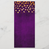 Herbstausgabe Lila und Goldhochzeit Menükarte (Rückseite)