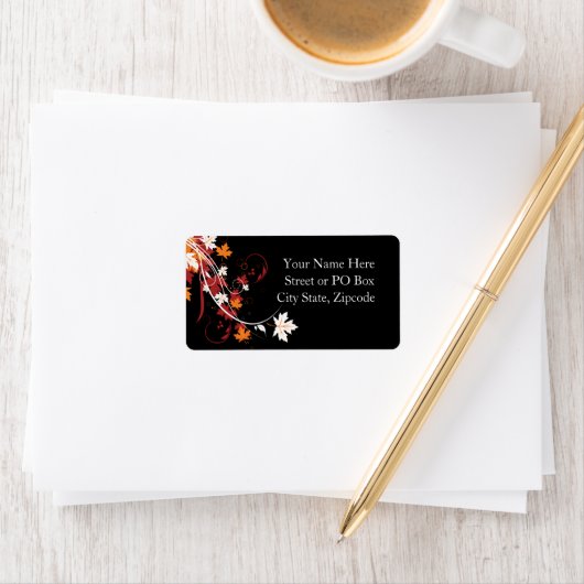 Herbstausgänge Abstrakt Adressaufkleber (Insitu)