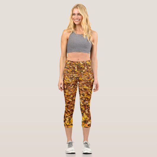 Herbstausgänge Abstrakt Capri Leggings (Vorderseite)
