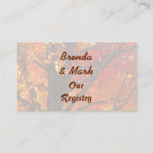 Herbstausgänge der Orange & Yellow Registrierungsk Begleitkarte (Vorderseite)