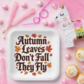 Herbstausgänge fallen nicht, sie fliegen pappteller (Party)